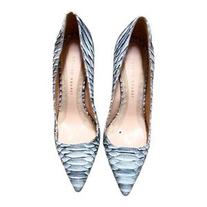 ROLAND MOURET Handmade Genuine Leather Python Pencil Heel